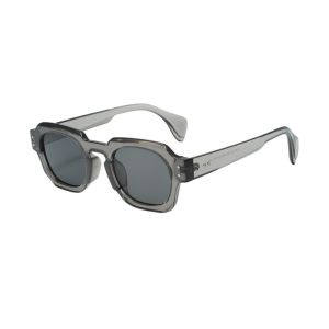 GENENIC Rice Nail Square Frame Sunglasses Irregular Lightweight UV400 Sun Glasses Personalized Shades Multicolor Lenses Eyewear Women