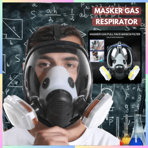FAST DELIVERY Masker Gas Respirator Anti Debu dan Racun Full Face Mask Safety Industrial Use 6002CN
