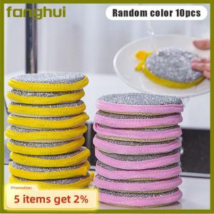 fanghui 3 10 PCS Double Sided Dishwashing Sponge Dish Washing Brush Pan Pot Dish Wash Sponges Household Cleaning Reusable Kitchen Tool