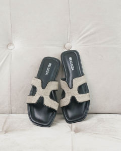 Sandal Teplek Flat Wanita Tinggi 1 cm Size 36 - 40 Tidak Licin Model H Casual Bahan PVC Sendal Selop Cewek Belleza Sandal Flat Wanita Empuk Nyaman Slop Birken Dunkenstock Bellezza Kekinian Premium Terbaru - BELLEZA ORLA
