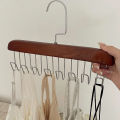 Bra Hanger Vest Organizer Multi-functional Solid wood Hanger Space Saving Holder. 