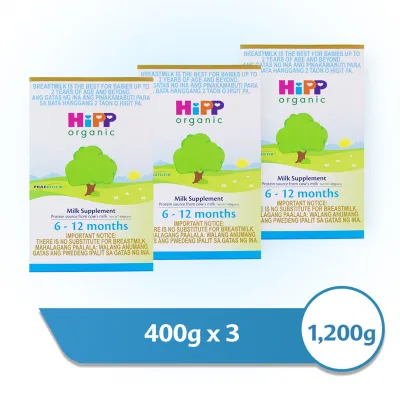 HiPP Organic Milk Supplement 6-12mos 1200g (400gx3)