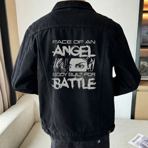 Áo khoác JEANS nam IN Alita Battle Angel kiểu áo khoác bò Denim AJ012