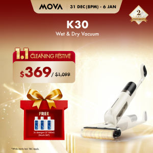 Mova K30/K30 Mix Wet and Dry Vacuum Cleaner Floor Washer | 60°C Hot Air Drying | 180° Lie-Flat Reach | 18000Pa Suction