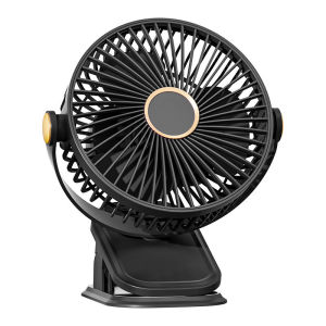 【SG STOCK】USB Rechargeable Clip Fan 360° Adjustable Multifunctional Desktop Cooling Fan Atmosphere Light