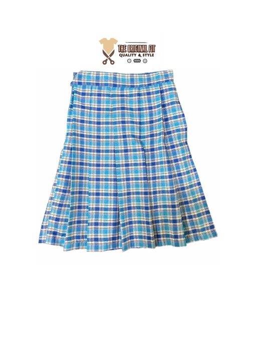 Checkered shop skirt uniform