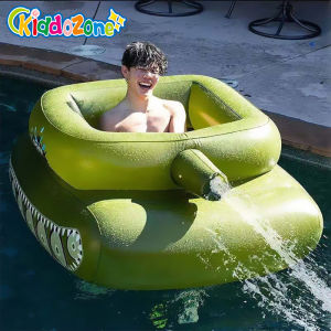 KiddoZone Inflatable Water Jet Tank Swimming Ring for Water Fights and Pool Fun - Perfect for Children and Adults