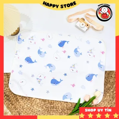 Tấm lót chống thấm cho bé Beeon 4 lớp cao cấp miếng lót chống thấm cho bé thay tã bỉm size 50x70cm