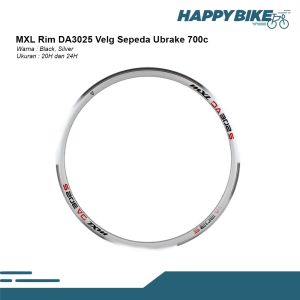MXL Rim Velg Sepeda Balap DA302S U Brake 700c 20H 24H Velg Road Bike