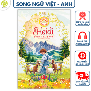 Sách Heidi - Sách song ngữ kinh điển có note từ vựng tặng kèm file nghe - HG Books