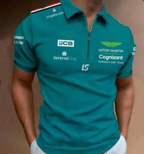 <105> Các Mẫu Hot Của AliExpress F1 Đua Xe POLO Áo Đi Xe Máy Thoáng Khí Nhanh Khô Cổ Tròn Tay Ngắn T Áo Sơ Mi Việt Dã
