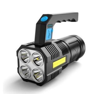 Senter LED Cas Super Terang 600Lumen + COB 4 Mode Emergency USB Cas - zansenShop