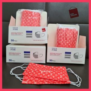 LV x SUPREME Face Mask #3PLY Disposable Face Mask #Mask Dewasa #3层时尚成人口罩