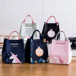 ChicNook cooler bag lunch bag for kids lunch box bag lunch bags boxes food storage bag Portable Casual Cartoon Design Insulation Package Cooler Lunch Box Bag Outdoor Food Hand Bags Waterproof Lunch Bag Tote Canvas Lunch Bag Thermal Breakfast Organizer