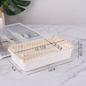 10 PCS Mika Dessert Box / KOTAK Makanan Mika isi 10 Pcs / 10 pcs Korean Dessert Box Cake Premium / Kotak Tempat Kue / Kotak Makan Mika / Mika Plastik Kotak / Lunch Box / box dessert kotak persegi Mika Panjang/Mika AF17