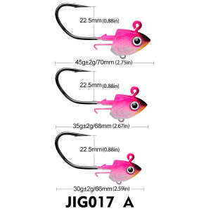 PROBEROS 1PCS DIY Fake Lure 30g 35g 45g Jig Head Fishing Hooks Jig Fish T Tail Bass Lure Fishing Tackle Jigging Soft Lures Baits  Worm Hook JIG017