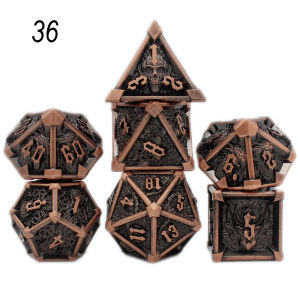 Polyhedral Metal Dice Set for Role Playing Rpg Game PathfinderGiftDND D & D New Style 7 Pcs 2024 Board Games ﻿