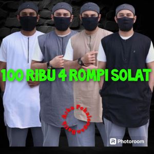 100 RIBU DAPAT 4 ROMPI SOLAT TERBARU MUSLIM PRIA DEWASA BAHAN FULL KATUN ADEM DIPAKAI