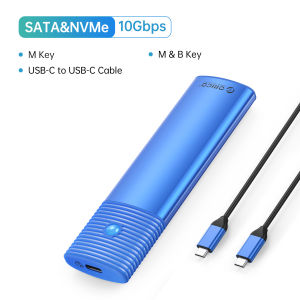 M.2 ORICO NVME/SATA SSD Enclosure USB3.2ความเร็วสูง SSD ถึง4TB ติดตั้งได้ง่ายเครื่องมือฟรีสนับสนุน2280/2260/2242/2230