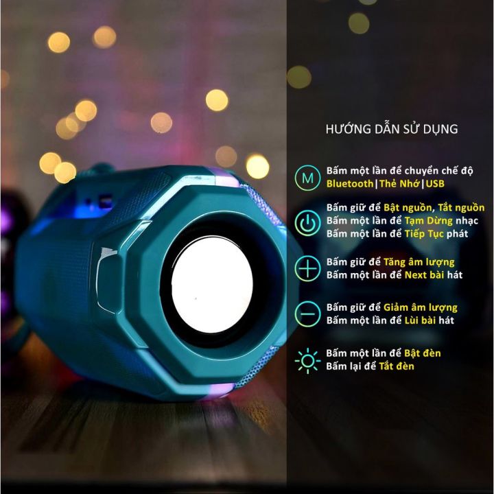 ai còn nhớ minecraft không.... Loa bluetooth không dây mini A005 đèn led theo nhạc âm bass mạnh hỗ trợ ...