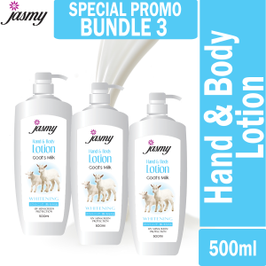 BUNDLE 3 x 500ML GOATS MILK HAND&BODY LOTION JASMY IMPORT DARI MALAYSIA