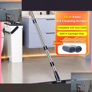 Flat Floor Mop Wet Dry Dust Mop for Hardwood Floors Laminate Wood Tile Vinyl Wall Hard Surface Bathroom Kitchen Mop with 2 Reusable Wash