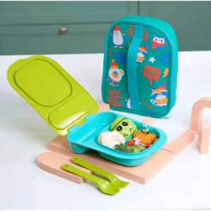 Kano Series Tas Bekal Kotak Makan Anak Dapat Sendok Garpu Set Lunch Bag Set