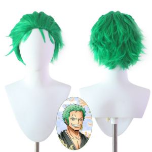Anime One Piece Wano Country Roronoa Zoro Cosplay Costume Green Kimono Belt Robe Cloak Suit Halloween Party Prop