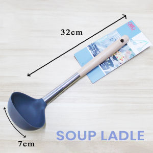 Wooden Handle Non-Stick Cooking Tools Utensils Sandok Sianse Ladle Sabaw Silicone High Quality Gift