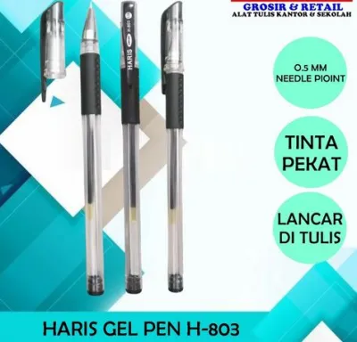 (12pc) pen gel murah/ gel pen hitam/ bolpen gel termurah/ pen murah /pena/ pulpen jel