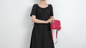New Womens Korean Style High Quality PU Leather Waterproof Square Crossbody Bag