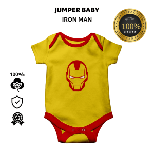 Baju Bayi Jumper Romper Jumsuit Baby Newborn 0 12 Bulan Karakter Superhero Superman Spiderman Batman Iron Man Captain America Hadiah Hampers Kado Lahiran