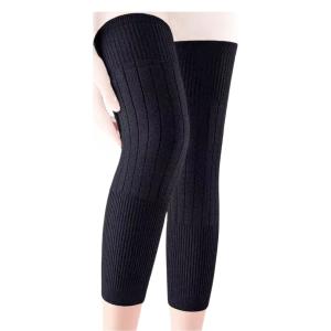 Autumn Winter Extra-Long Warm Knee  Cashmere Style Knee Brace  Pads Elastic Compression Non-Slip Brace for Joint Protection