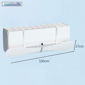 JustLiving 1PC 100cm Adjustable Air Con Deflector Air Conditioner Wind Deflector Adjustable Foldable Air Conditioner Cover ​Deflector Confinement Air Deflector Outlet Air Wing Cooled Air Baffle Air Conditi Wind Block