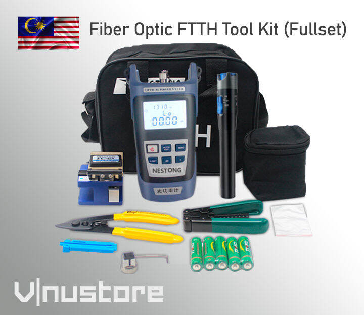 Fiber Optic Ftth Tool Kit Fullset Fiber Optic Tools Set Lazada