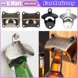 ⭐【LazTop Seller】Zinc Alloy Bottle Opener Wall Mounted Vintage Retro Beer Opener Tool Accessories Bronze Color with Screws Bar Decoration Gadgets LZC-Wall-Beer-Opener