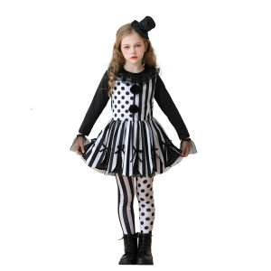 Girl Purim Naughty Clown Costume Crazy Film Harlequin Spooktacular Cosplay Carnival Halloween Fancy Party Dress2026