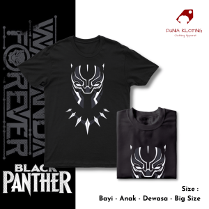Baju Kaos Marvel BLACK PANTHER BIG SIZE Anak Dewasa PREMIUM COTTON 30s