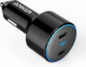 Tẩu sạc nhanh Anker 2 cổng type C PD 40W PowerIQ 3.0 Power Delivery - A2724 - Bảo hành 6 tháng