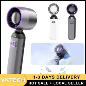 Electric Handheld Fan with Adjustable Speed and LED Digital Panel Compact for Home and Outdoor Use