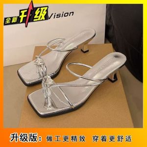 [Free Shipping] 2026 New Rhinestone High-Heeled Sandals For Women Perfect With Dresses Versatile And Stylish With A High-End Feel WomenS Slippers