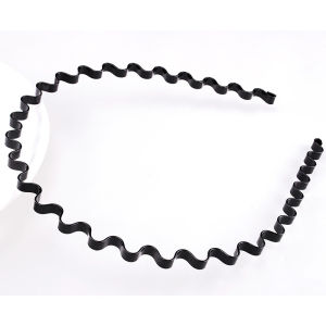 Elegant Metal Hairband Set - Black/White Fashion Hair Accessories for Men and Women