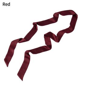 Girl Solid Color Silk Scarf Ribbon Knot Rope for Dress Womens Belts