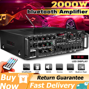 ORI Sunbuck Ampli Amplifier Karaoke masjid Bluetooth Super bass rumahan 2000W EQ Mixer FM AV-MP326BT