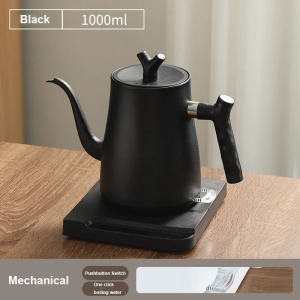 1L Electric Health Kettle 304 Stainless Steel Electric Kettle Coffee Pot with Temperature Indicator Touch Screen Panel