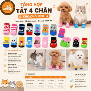 vớ (tất) 4 chân giữ ấm giảm dơ chân cho chó mèo -T3 PETS SHOP