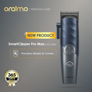 oraimo Pemangkas Rambut Elektrik Pemotong Pintar Pro Max OCL-560 Pemotong Tampilan LED Profesional Dapat Diisi Ulang Tanpa Kabel Tipe C Pengisian Daya Cepat Electric Hair Trimmer Smart Clipper Rechargeable Display Clipper Cordless Type-C Fast Charging