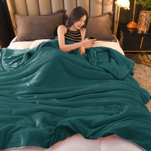 Selimut Bulu Halus 150x200 Motif Polos Warna Tosca Elegan Tebal Murah Berkualitas