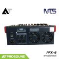 NTS PFX-6 เพาเวอร์มิกเซอร์ 6 แชนแนล ที่ 350W มีเอฟเฟคในตัว รองรับ USB, XLR และบลูทูธ AT Prosound. 