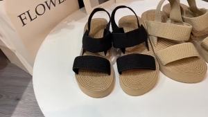 IELGY Xăng Đan Espadrille Đi Du Lịch Ngoài Trời Cho Nữ Với Giày Cao Gót Đế Xuồng Đi Biển